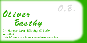 oliver basthy business card